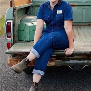 Outerknown SEA Denim Jumpsuit Shortsleeve